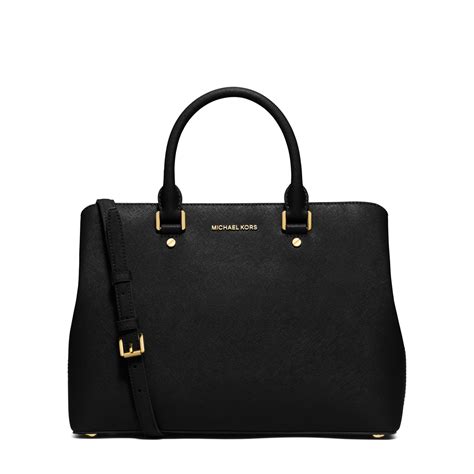 michael kors large savannah black|Michael Kors savannah satchel.